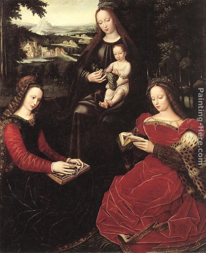Virgin and Child with Saints painting - Ambrosius Benson Virgin and Child with Saints art painting